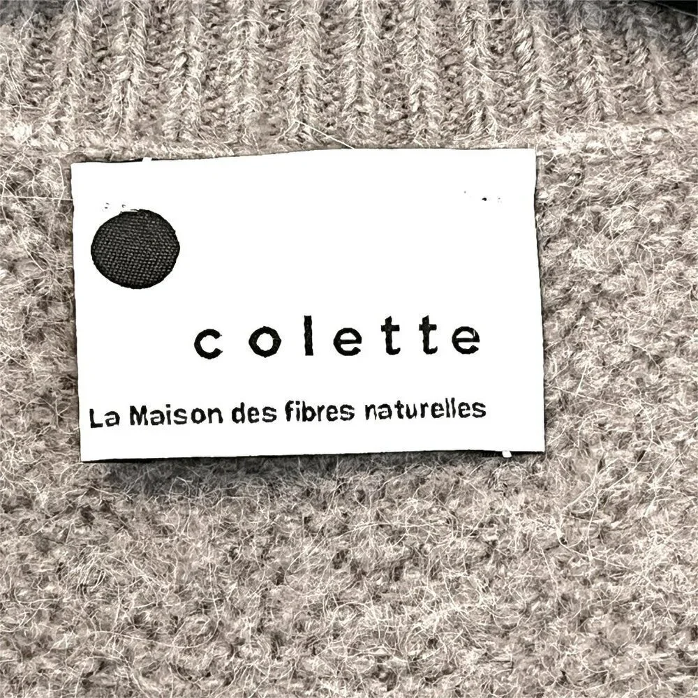 Colette Wool Blend Sweater Vest Beige House of Natural Fibers Italy XL Preppy